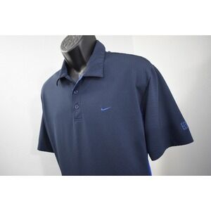 VTG Nike Tennis Polo Sphere Dry Performance Blue Short Sleeve Mens Size Large